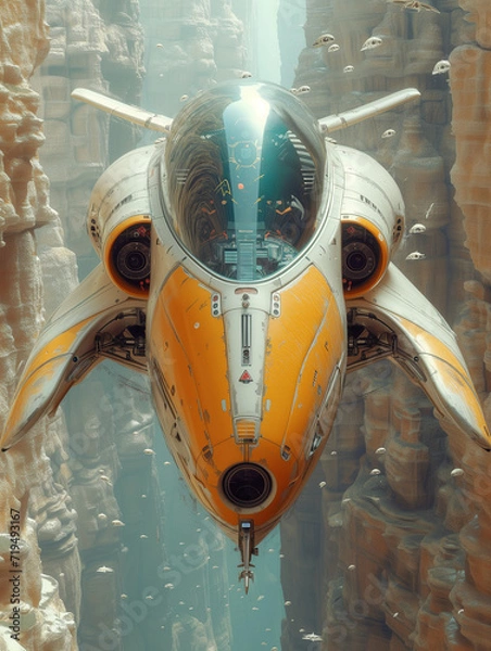 Fototapeta spaceship in flight