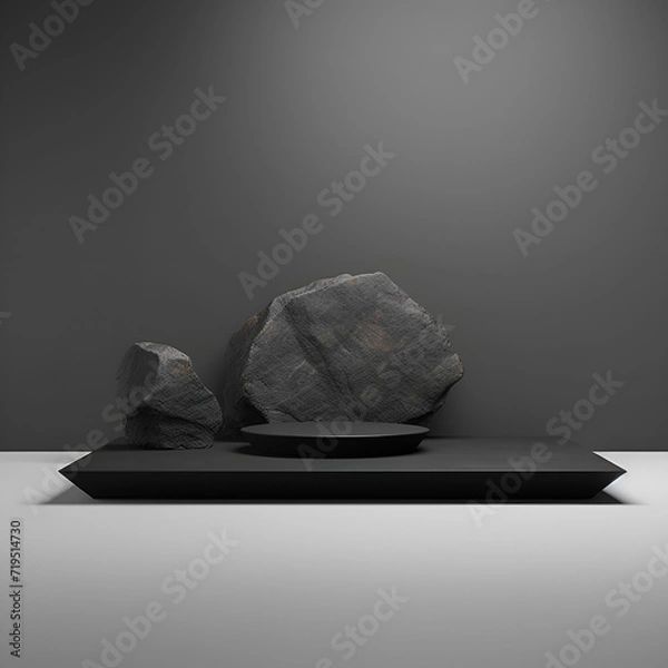 Obraz stone wall with a stone