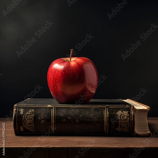 Obraz apple and books