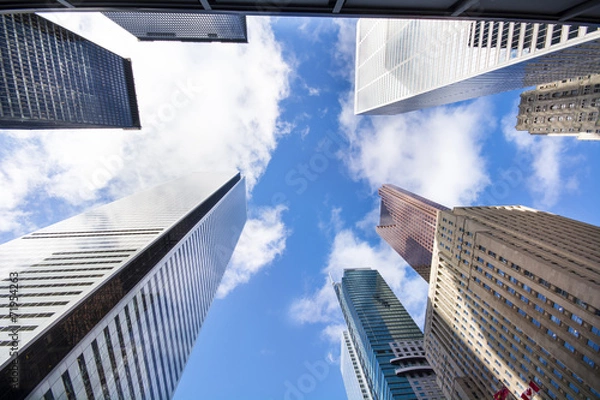 Fototapeta Financial District Skyscrapers