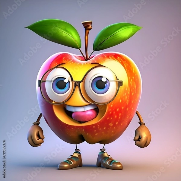 Obraz 3d apple with a apple