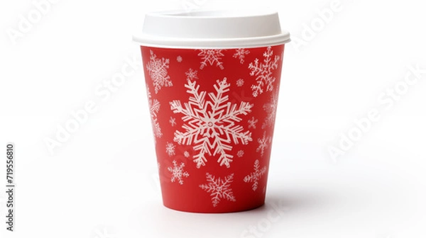 Fototapeta Snowflake Patterned Ceramic Mug