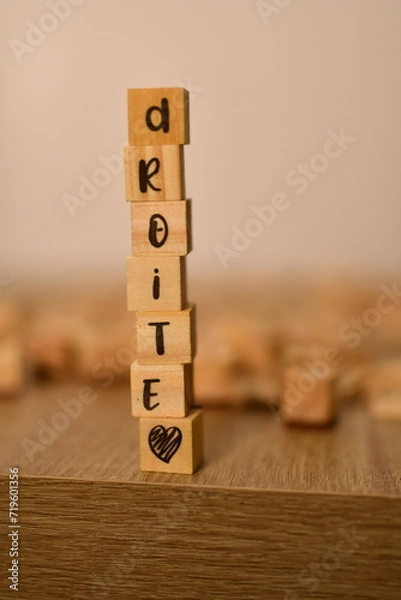 Obraz droite en cubes