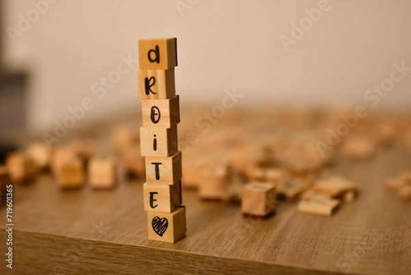 Obraz droite en cubes