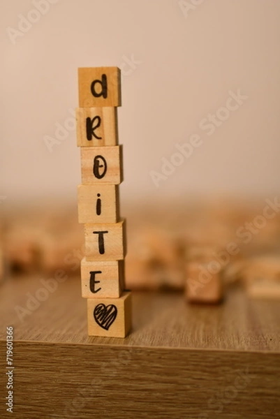 Obraz droite en cubes