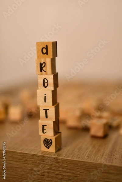 Obraz droite en cubes