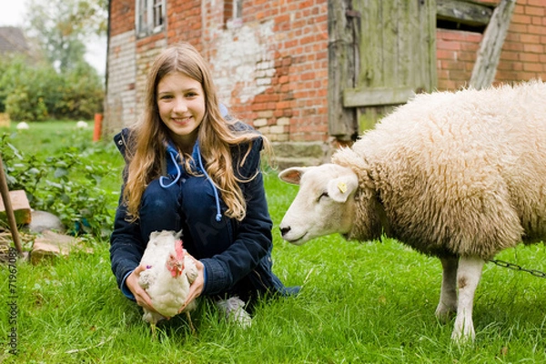 Obraz Dziecko na farmie