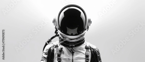 Obraz Stylish portrait of an astronaut in a suit in monochrome