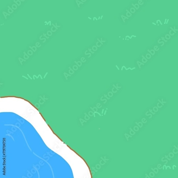 Obraz Swimming pool with grass wallpapers 