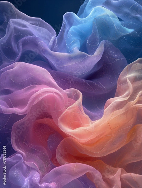 Obraz Pastel Flowing Fabric 003