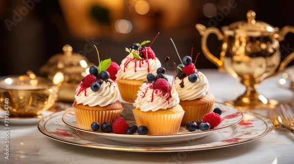 Obraz cupcakes with cream