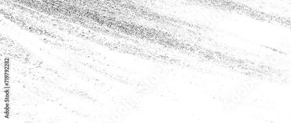 Fototapeta Splattered grunge noise texture. Dirty scattered grain background. Dotted halftone textured overlay. Sand dust grit distressed wallpaper. Black random dot backdrop for poster, banner, print. Vector