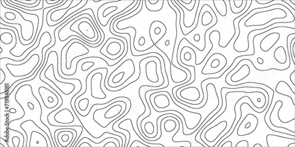 Fototapeta Topographic map background with geographic line map with elevation assignments.Modern design with White topographic wavy pattern design. Paper Texture Imitation of a Geographical map shades .