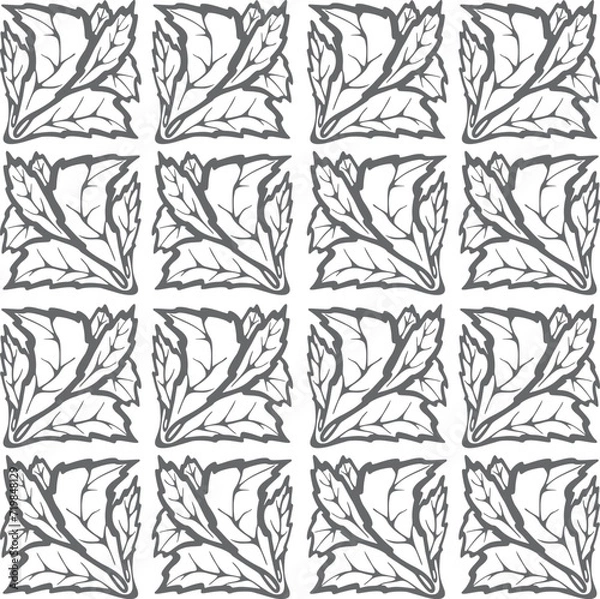 Fototapeta seamless pattern with leaves