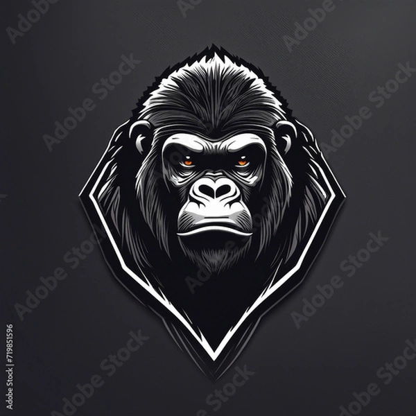 Obraz gorilla logo design illustration