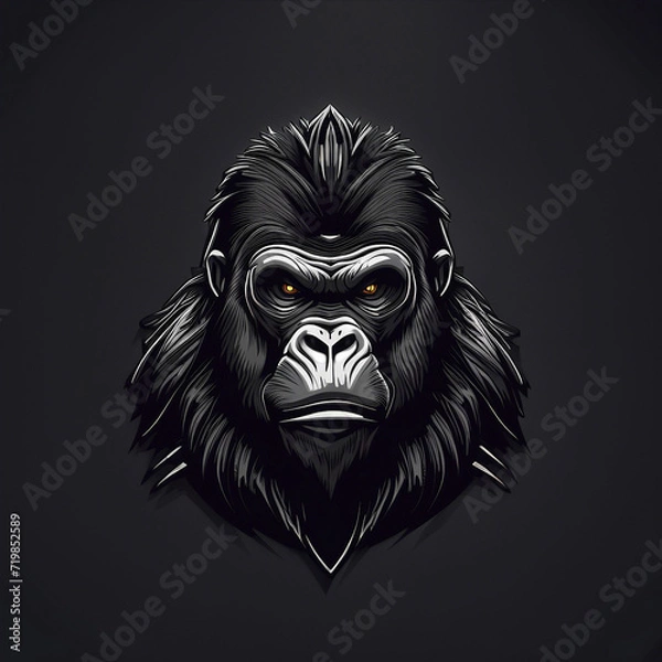 Obraz gorilla logo design illustration