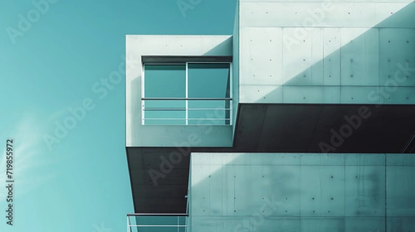 Fototapeta Minimalistic modern architecture, geometry, building