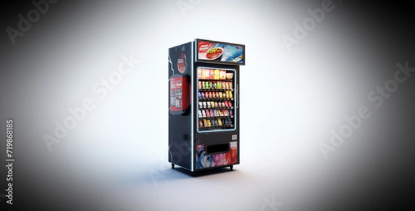 Fototapeta machine with numbers, inside of a station, inside a factory, ultra realistic indoor