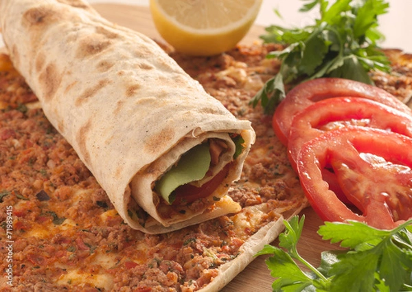 Fototapeta Lahmacun Roll