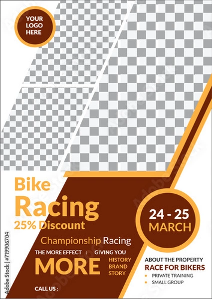 Obraz bike racing vector template design