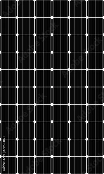 Fototapeta Monocrystalline solar cell panel seamless pattern. Vector Illustration.