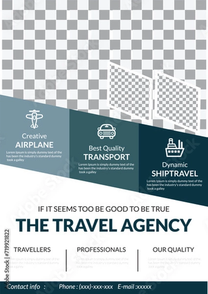 Obraz travel agency vector template