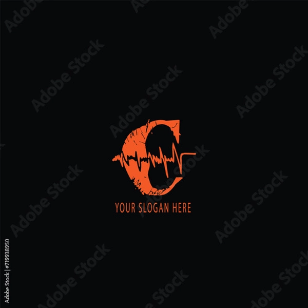 Fototapeta c text logo design different style 