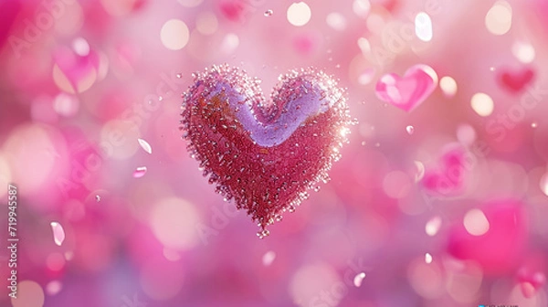 Obraz pink heart background