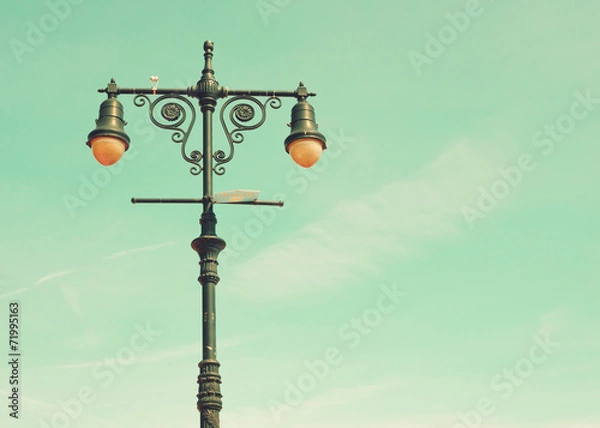 Obraz Lamp in a beach boardwalk