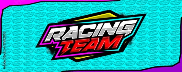 Fototapeta vector racing stickers for drag motorbikes and cars