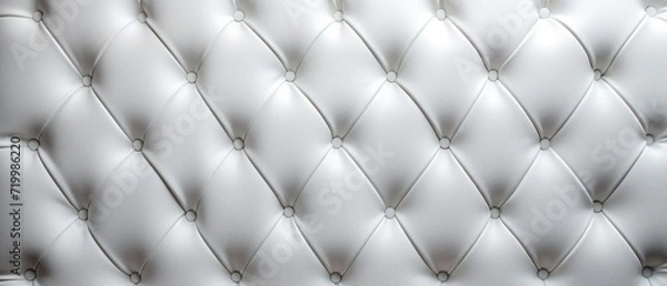 Fototapeta Abstract retro vintage sofa leather textile fabric texture background in bright white, Ai Generated.