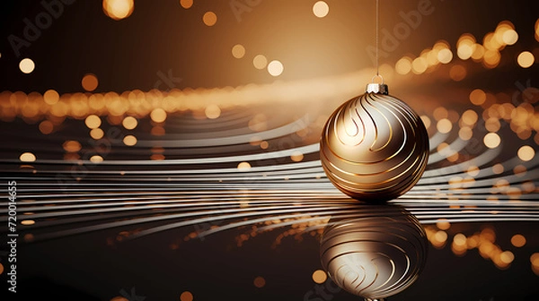 Fototapeta Christmas ball background, Christmas and New Year holidays concept with copy space for text