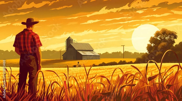 Obraz farmer vector