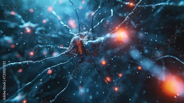 Obraz abstract Neurons cells concept background