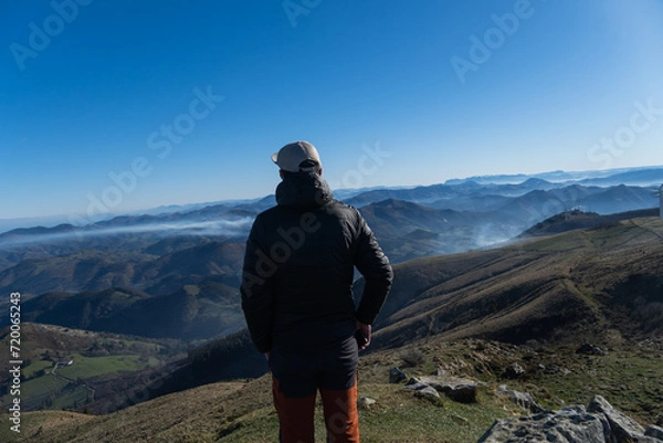 Obraz hiker in the mountains