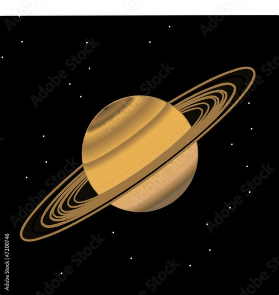 Obraz Saturn in black 001
