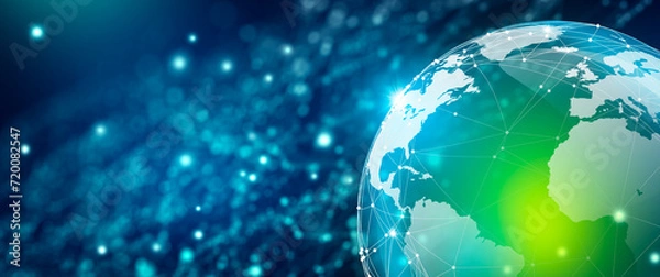 Fototapeta Global Business and Network connection concept.