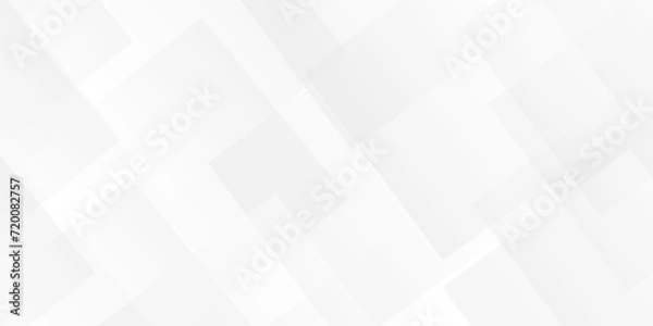 Fototapeta Modern abstract white curve square lines triangle technology backdrop. white light grey background. Space design concept. Decorative web layout poster, banner. White grey background vector design.