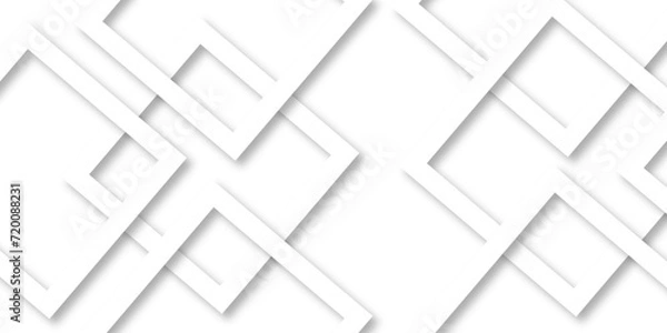 Fototapeta Modern abstract white curve square lines triangle technology backdrop texture background. white light grey geometric background. Space design concept. White grey background vector design.
