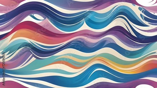 Fototapeta Artifical  generated wave design background. Abstract background wavy lines background . AI generated image