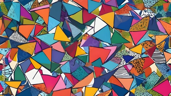 Obraz Abstract geometric background. Abstract Modern geometric Backgrounds.. AI generated image