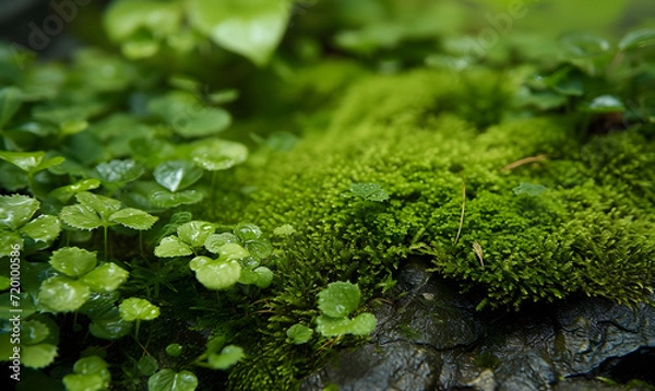 Obraz  Moss Lushness, Generative AI