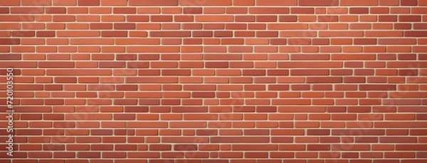 Fototapeta Red brick background texture seamless pattern. Seamless brick masonry. Red brick wall seamless illustration background.