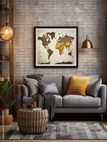 Fototapeta Coastal Art Prints: Old World Map Designs - Mapped Coastlines for Scenic D�cor