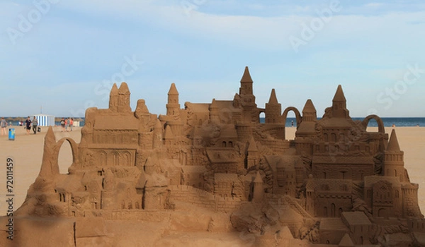 Obraz Sandy castle on beach