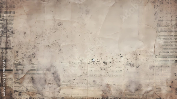 Obraz Newspaper paper grunge vintage old aged texture background. 