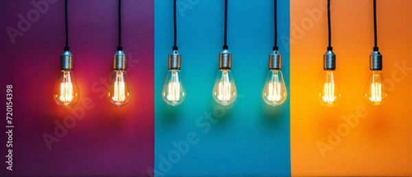 Fototapeta Idea and leadership concept in a light-filled ambiance, symbolizing clarity, enlightenment, and the guiding illumination of innovative thoughts and direction.