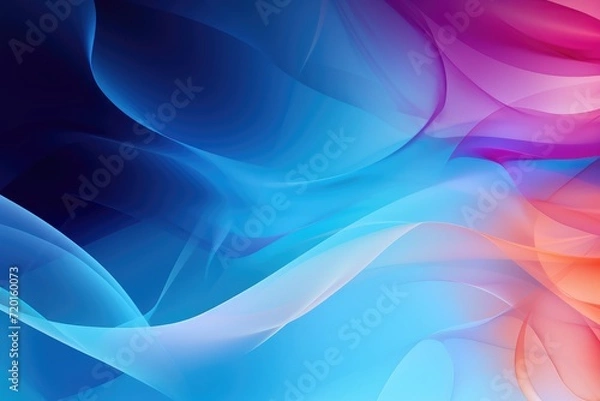 Fototapeta Colors of April, abstract background with watercolors in blue, orange, shocking pink, purple hues, and with copyspace for your text. April background banner for special or awareness day, week or month