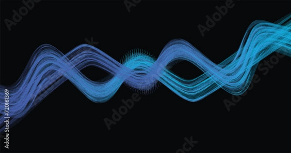 Fototapeta abstract background line network wave energy