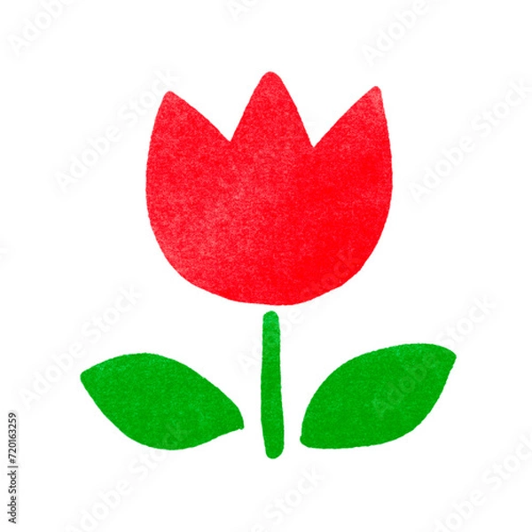 Fototapeta チューリップのスタンプ